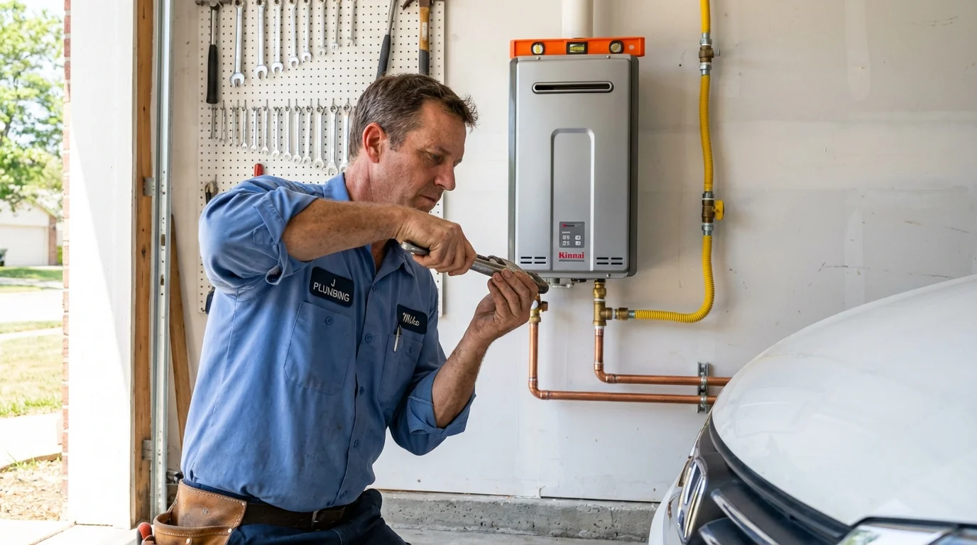 Tankless water heater installation by a Johns Plumbing LLC plumber in Three Oaks